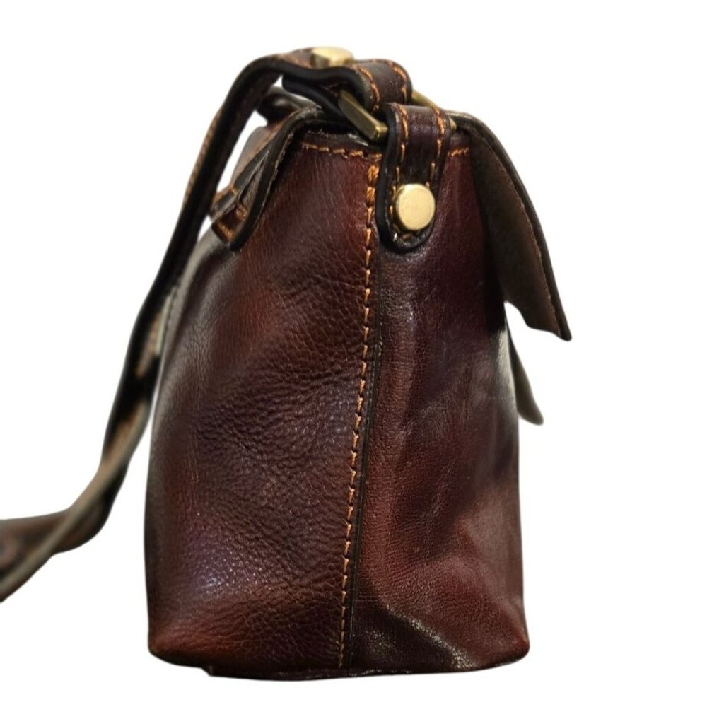 RARE! Floto Sapri Cross Body Bag Made in Italy Leather, Vecchio Brown sold out r - Picture 14 of 16